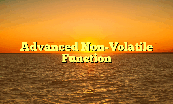 Advanced Non-Volatile Function